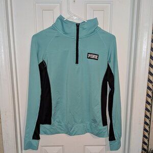 Victoria's Secret teal and black quarter zip jacket size small